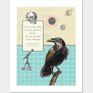 Shakespeare quote - Hamlet - skull - crow Posters and Art